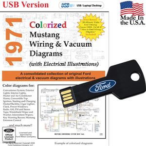 1971 Colorized Wiring and Vacuum Diagram USB Drive