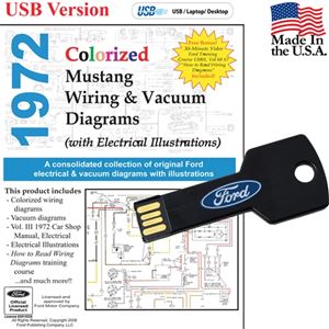 1972 Colorized Wiring and Vacuum Diagram USB Drive 