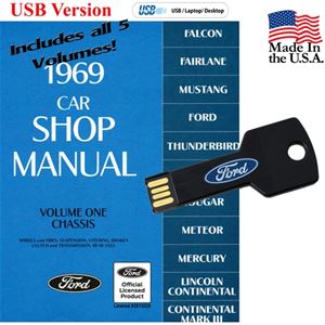 1969 Ford Shop Manual USB Drive              