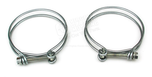 65-70 FUEL FILLER PIPE HOSE CLAMPS (2)