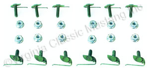 69 OUTER NARROW GRILL MOLDING CLIPS AND NUTS 12 OF EACH