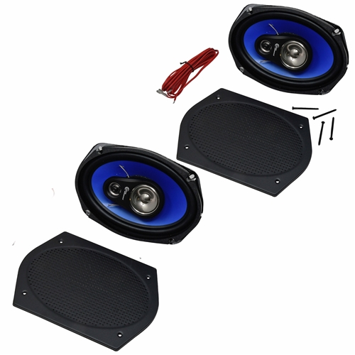 6 X 9 STEREO SPEAKER KIT-PAIR- WITH GRILLS