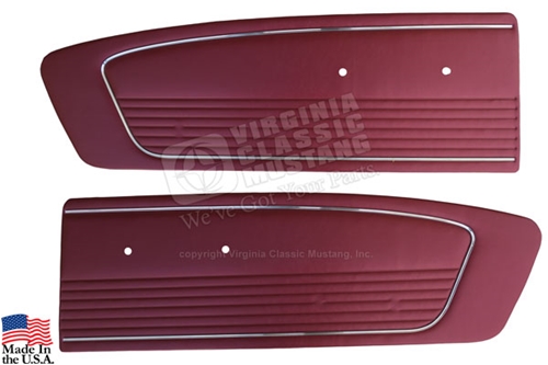 66 Mustang Door Panels - Standard Interior - Pair