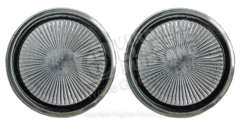 68-70 ALUMINUM COVER FOR SEAT BELT RELEASE BUTTON-PAIR