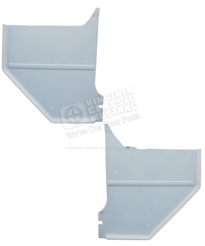 65-66 MUSTANG COUPE/FASTBACK KICK PANELS WHITE - SHOW QUALITY 100% EXACT STYLE PAIR
