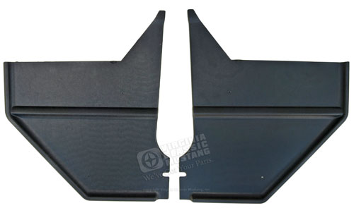 67-68 COUPE/FASTBACK KICK PANELS-PAIR BLACK - SHOW QUALITY 100% EXACT STYLE