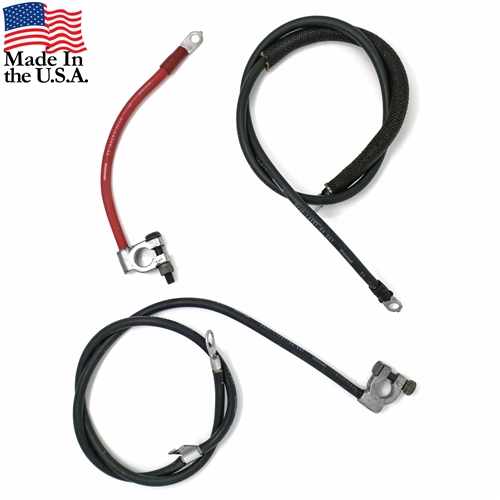 72-73 BATTERY AND STARTER CABLE SET