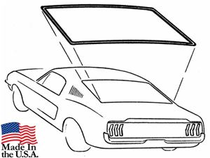 67-68 Mustang Fastback Rear Window Weatherstrip