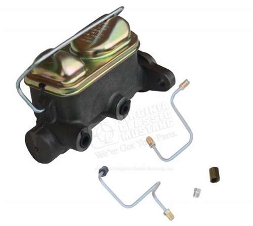 65-66 Mustang Dual Reservoir Master Cylinder Conversion Kit - For Front Disc Brake or 4 Wheel Disc Brake equipped cars