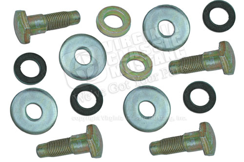 67-68 (BEFORE 2-29-68) FRONT SEAT BELT BOLT SET (4 BOLTS AND 10 WASHERS)